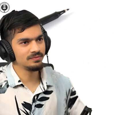 a man wearing headphones